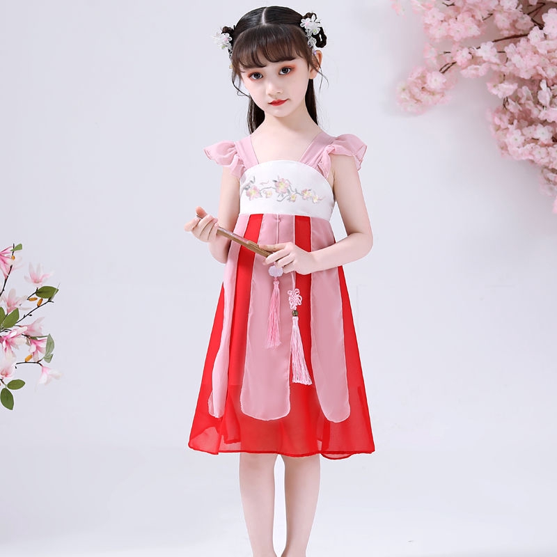 Đầm Hán Phục Chất Liệu Voan Phong Cách Trung Hoa Cho Bé