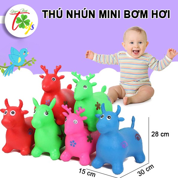 Đồ chơi thú nhún mini bơm hơi nhiều màu sắc, nhiều kiểu dáng cho bé dưới 1 tuổi (ZQ-XC0058A) ZT-XC0071A