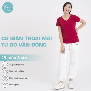 Áo thun nữ cổ tim - Đỏ đô