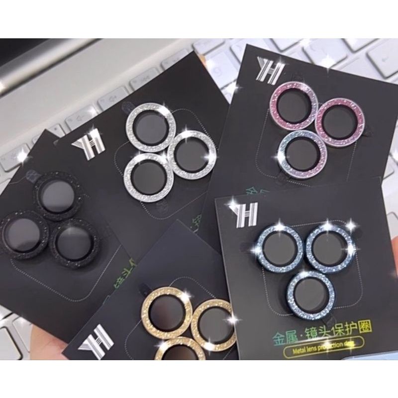 Bộ 3 dán mắt camera nhũ kim cương cho samsung S22 ultra nhiều màu siêu đẹp