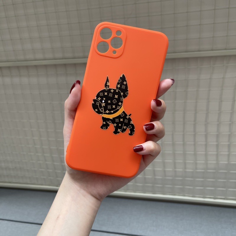 Ốp lưng iphone - ốp iphone hoạ tiết lv chó dẻo sang chảnh viền vuông | BigBuy360 - bigbuy360.vn