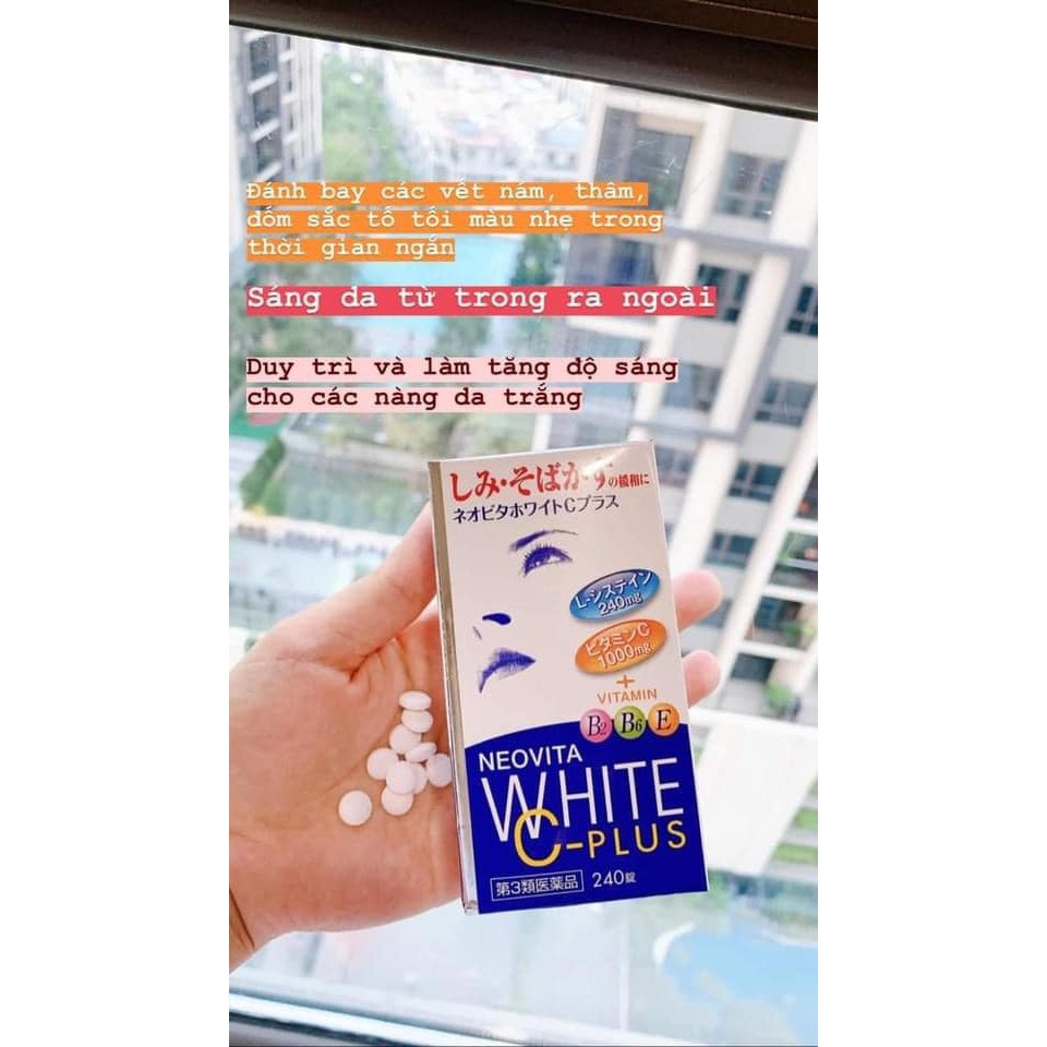 Viên uống trắng da giảm nám Neovita White C Plus 240 viên