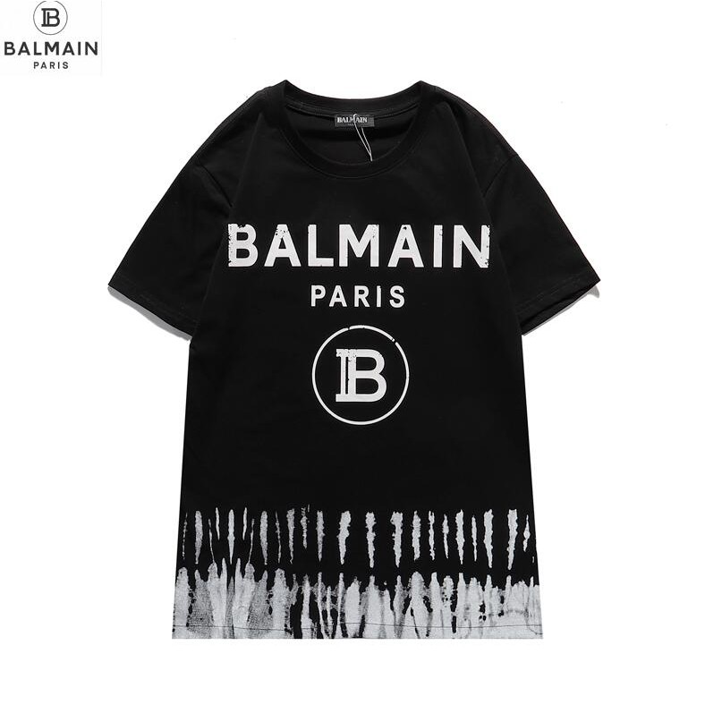 BALMAIN Áo Thun Tay Ngắn In Chữ Thời Trang Cho Nam Và Nữ