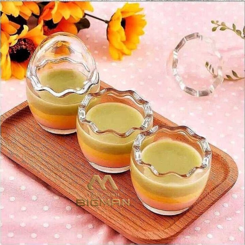 Hủ đựng sữa chua hủ thủy tinh làm bánh flan hình quả trứng có thể dùng lọ thủy tinh trang trí tiệc - BIGMAN