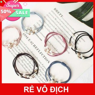 Set 3 dây cột tóc vải Scrunchies mix mẫu theo màu cực xinh