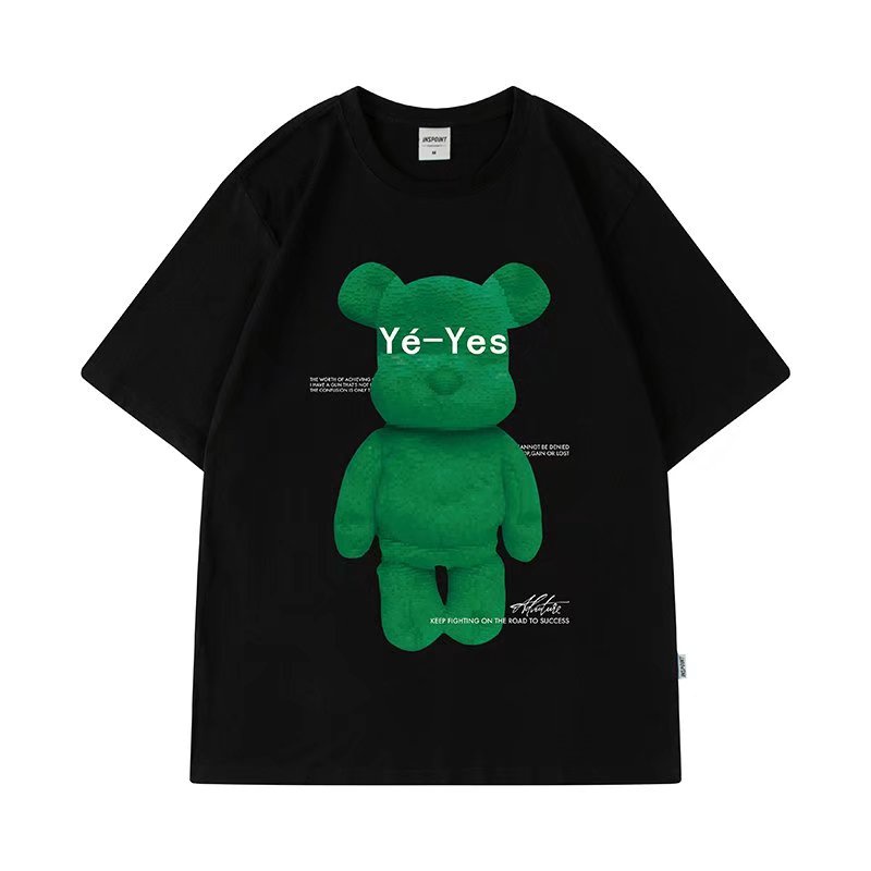 Áo Thun Tay Ngắn Dáng Rộng In Họa Tiết Hoạt Hình Phong Cách Hip Hop Hàn Quốc Thời Trang Cho Nam Size M-8XL