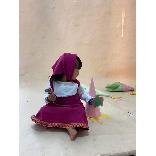 Váy cô bé Masha cho bé hoá trang halloween