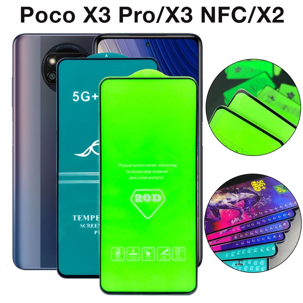 Kính Cường Lực Xiaomi Poco M5s M5 M4 5G F4 X4 X3 Pro X3 NFC X2 full màn cao cấp chống rơi vỡ màn hình tặng kèm khăn lau
