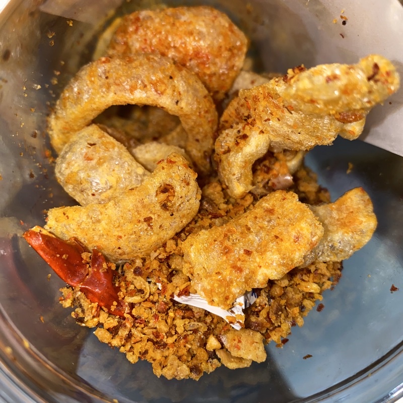 Da heo chiên giòn tỏi ớt/mắm hành hũ 150gram