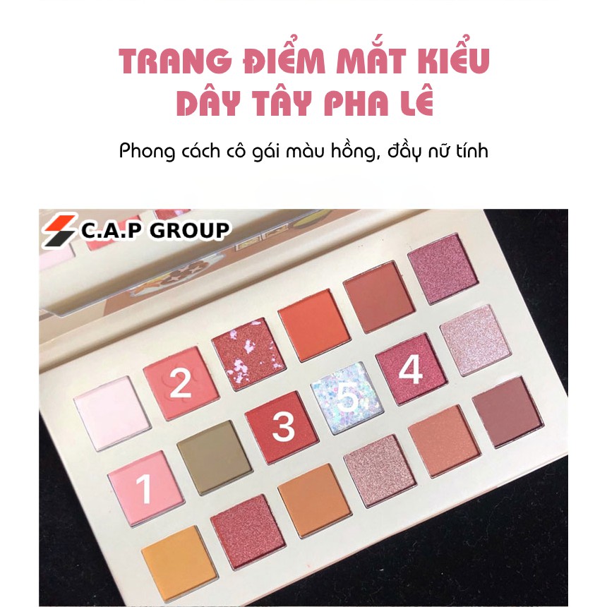 Bảng phấn mắt nội địa trung nhũ lấp lánh kim tuyến 18 ô màu trang điểm mắt Muge Leen - [ Mẫu mới ] | BigBuy360 - bigbuy360.vn