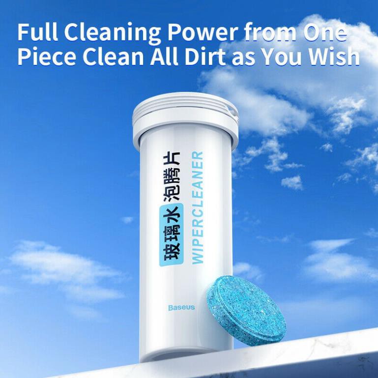 Hộp 12 viên sủi Baseus Auto glass cleaner làm sạch kính dễ dàng hiệu quả tiết kiệm hơn so với nước rửa kính thường