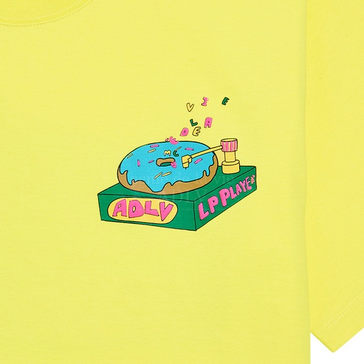 ÁO thun ADLV chính hãng nam nữ | TEE ADLV Embo Record Donut Chất Coton Thoáng Mát
