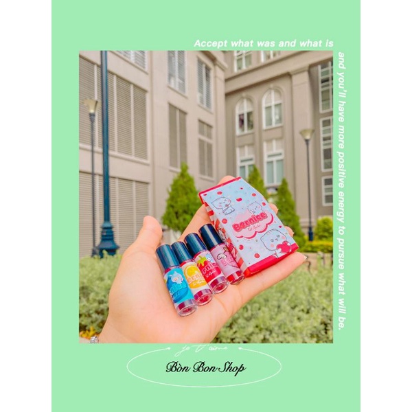 [ MỸ PHẨM ]💯SET SON TINT BERNICE: 1SET/ 4MAU/ 4CAY ✅ MUA 2 SET/TẶNG 1 GƯƠNG MINI | BigBuy360 - bigbuy360.vn