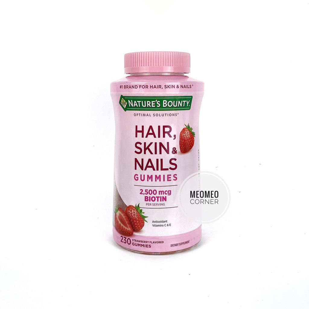 Kẹo dẻo hỗ trợ tóc dày, móng khoẻ và da đẹp Nature’s Bounty Hair, Skin, Nails Gummies Mỹ