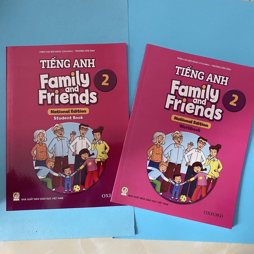 Kèm bìa bao và giấy nhãn Tiếng Anh Family And Friends Lớp 1, 2, 4, 5