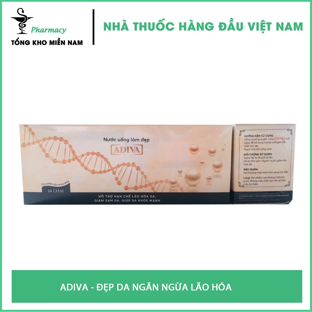 ADIVA Collagen dạng nước mẫu mới - Giảm nếp nhăn, không lo chảy xệ - hộp 14 lọ x 30ml - Tổng Kho MiềnNam | BigBuy360 - bigbuy360.vn