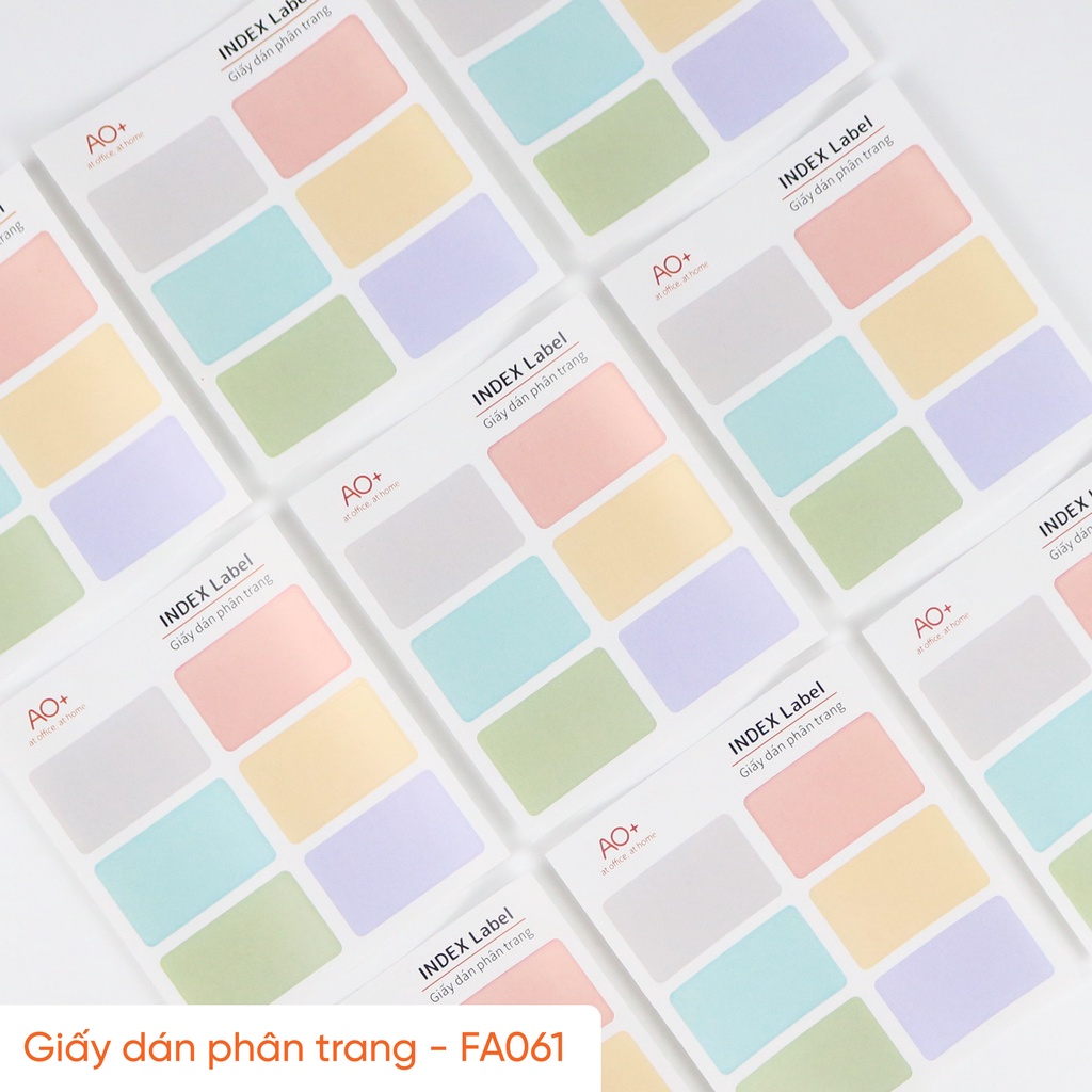 Giấy Dán Phân Trang AO+, Giấy Note Ghi Chú 6 Màu