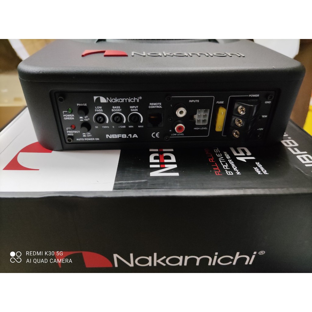 Loa Sub Ô tô, Loa Sub Nakamichi NBF8.1A 8'' 1500W Bảo Hành 12 Tháng Đầy Đủ Phụ Kiện Dây Giắc