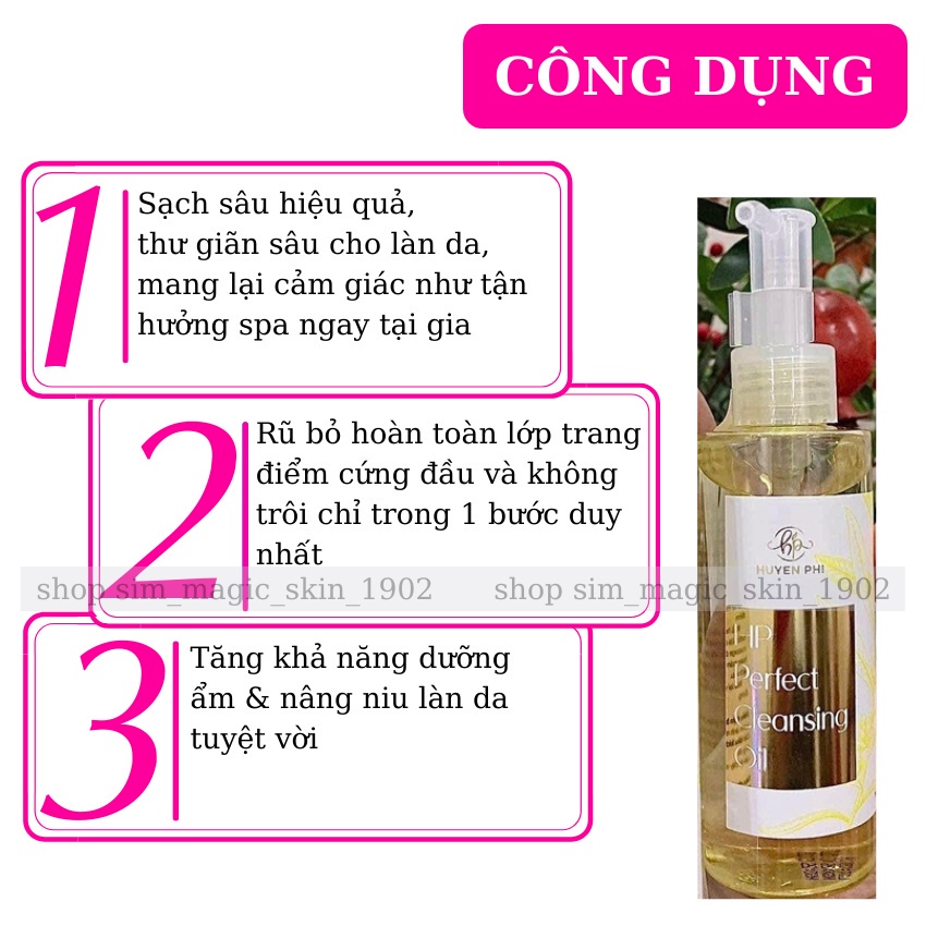 DẦU TẨY TRANG HUYỀN PHI dưỡng trắng da sáng mịn