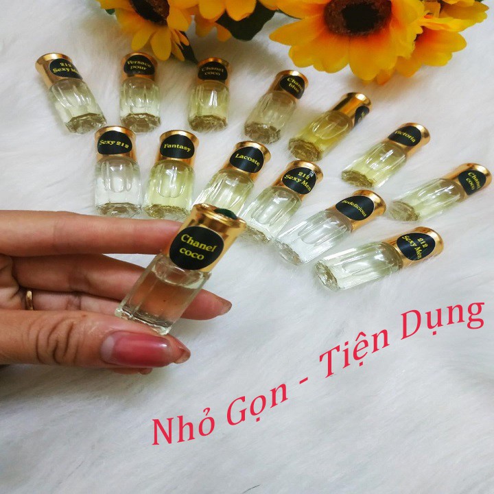 Set 5 chai tinh dầu nước hoa 💕AMILA💕Set 5 chai tinh dầu dubai mini dạng lăn 5ml thơm lâu quyến rũ sang trọng