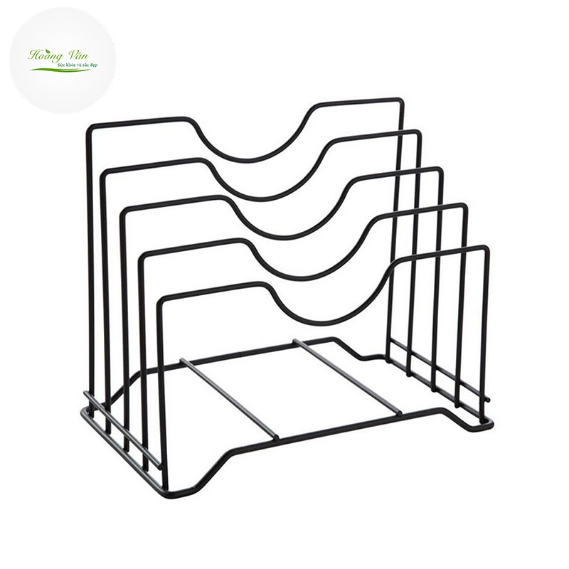 Kệ để nắp nồi dao thớt đa năng 4 ngăn thép sơn tĩnh điện | BigBuy360 - bigbuy360.vn
