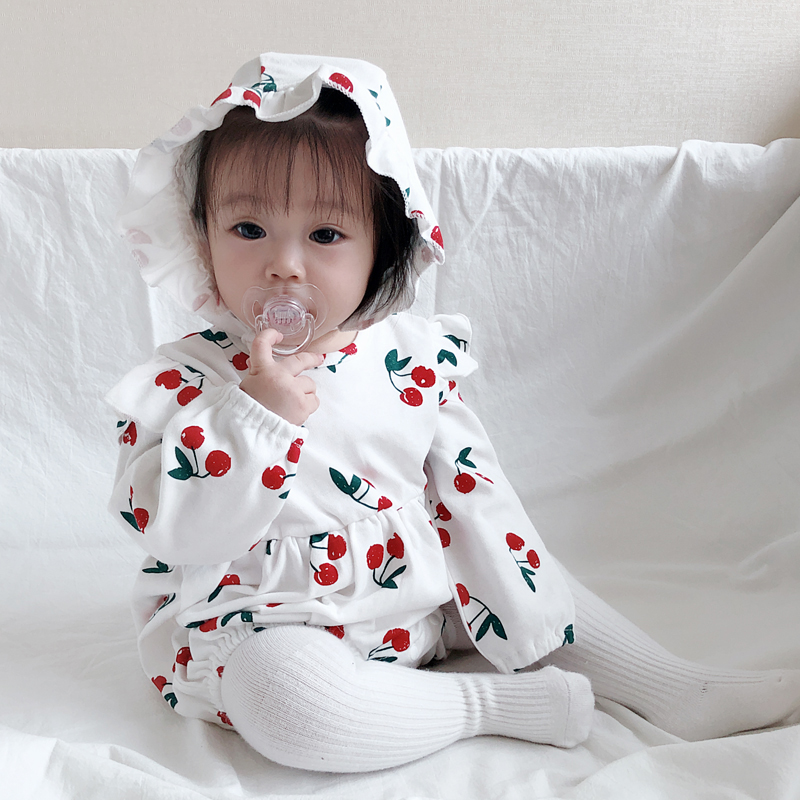 Bộ áo liền quần + nón trùm đầu xinh xắn đáng yêu dành cho trẻ sơ sinh