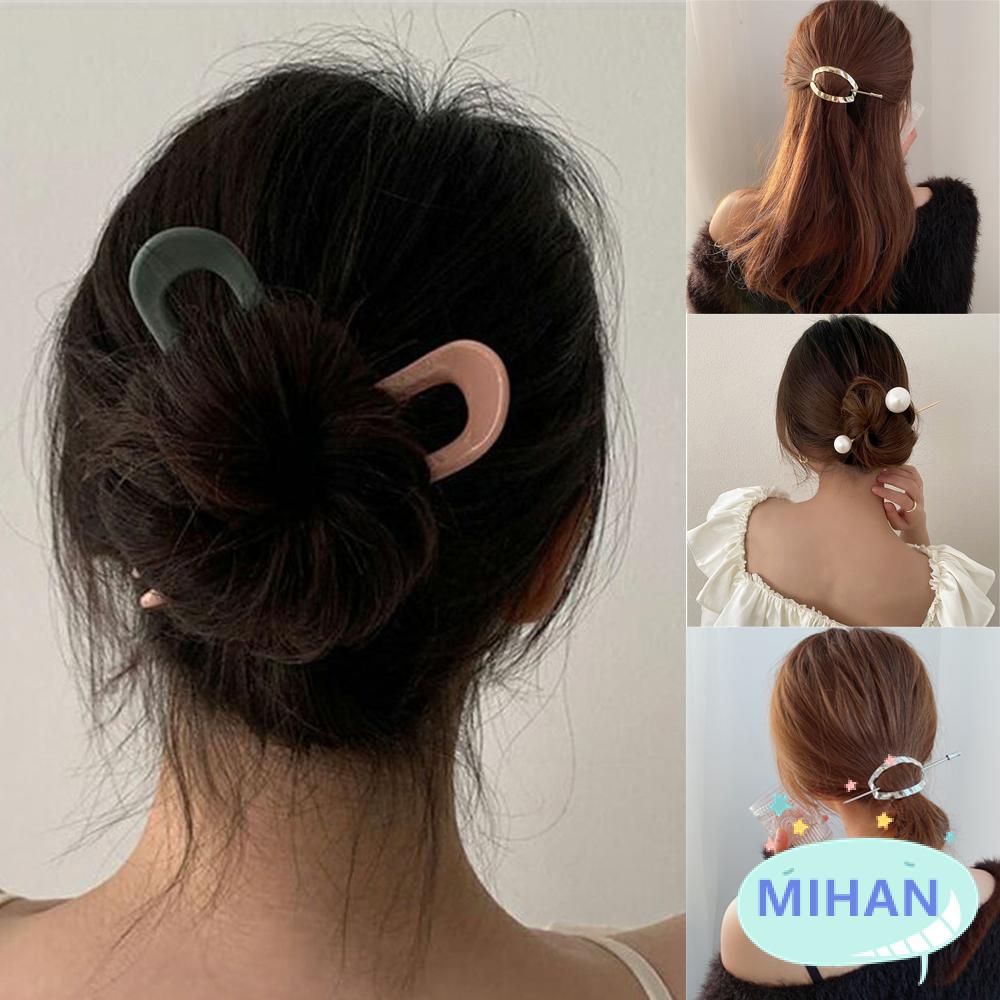 (Hàng Mới Về) Kẹp Tóc Kim Loại Đính Ngọc Trai Thời Trang Mihan1