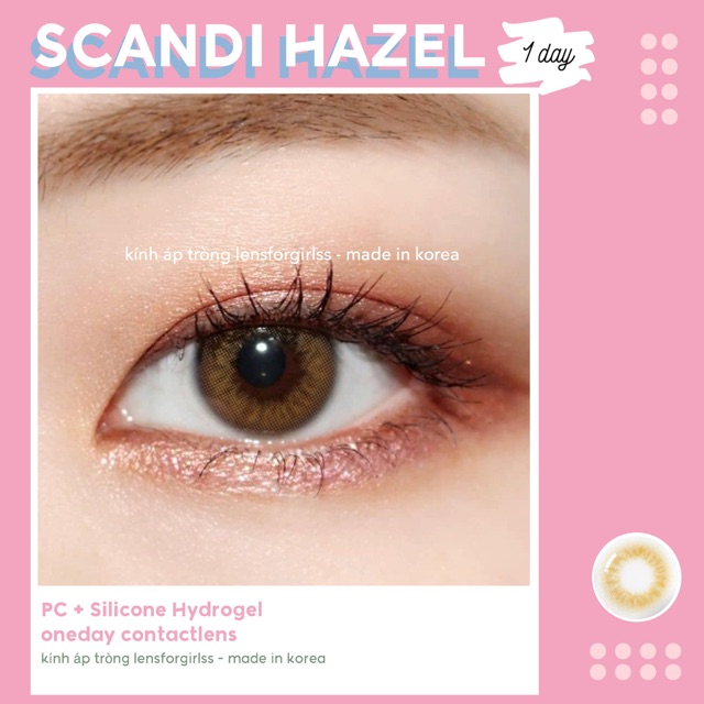 Kính Áp Tròng 1 ngày Scandi Hazel của Olens