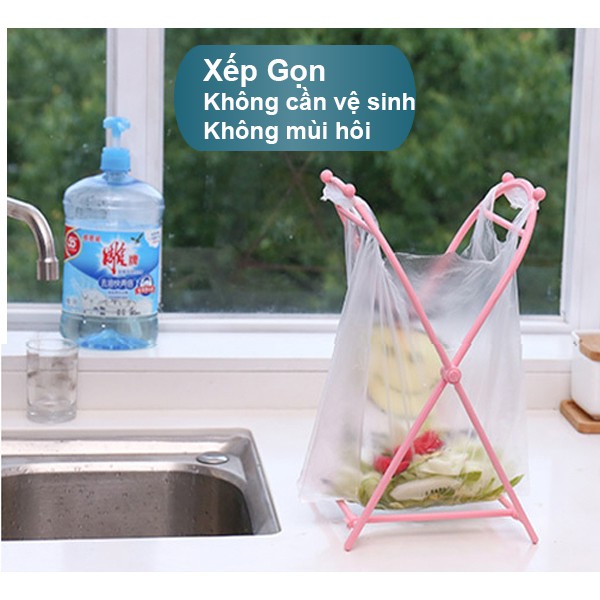 Giá Kệ Treo Túi Rác Thông Minh, Thùng Rác Nhựa