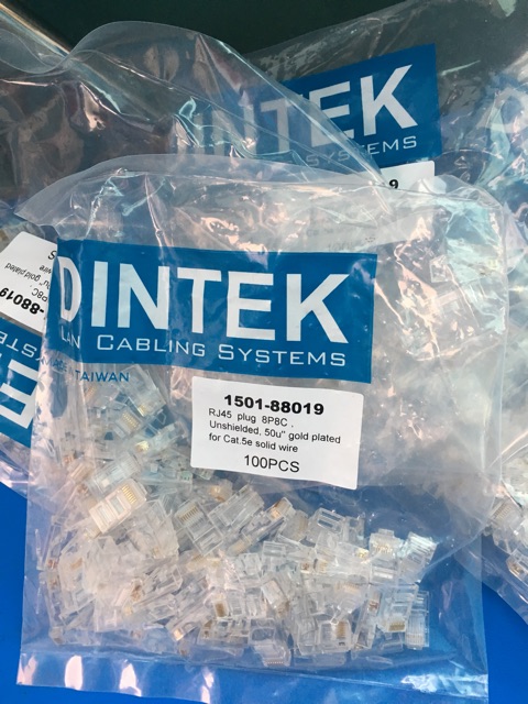 Đầu bấm mạng, Hạt mạng Dintek RJ45 cat5e chính hãng đài Loan