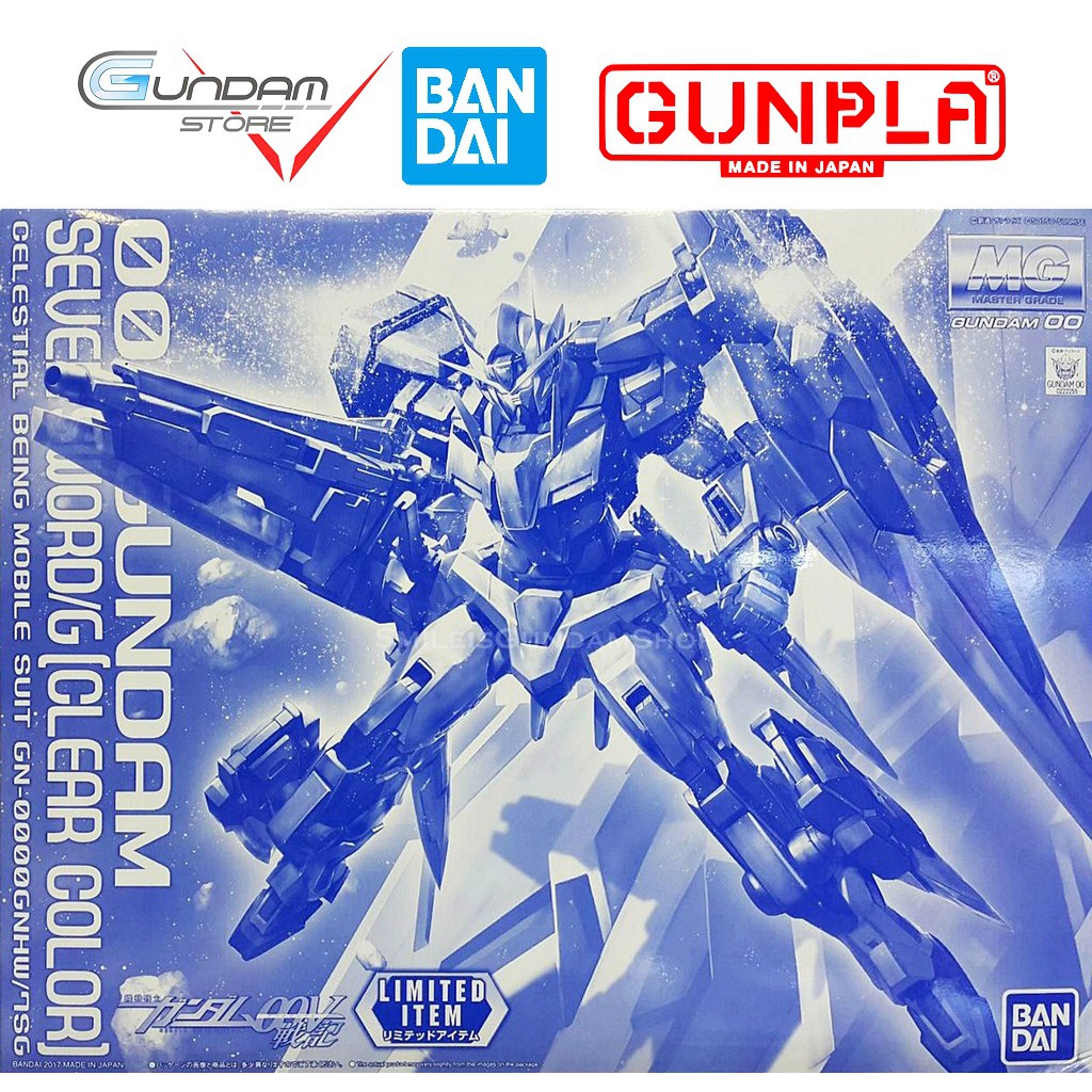 Mô Hình Gundam MG 00 Seven Sword Clear Color 1/100 P-Bandai Master Grade Đồ Chơi Lắp Ráp Anime Nhật