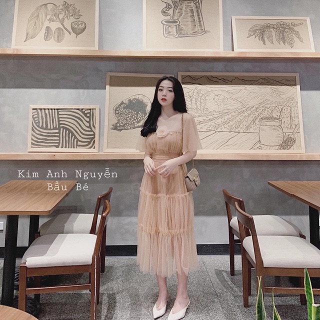 Váy hoa trà như ảnh