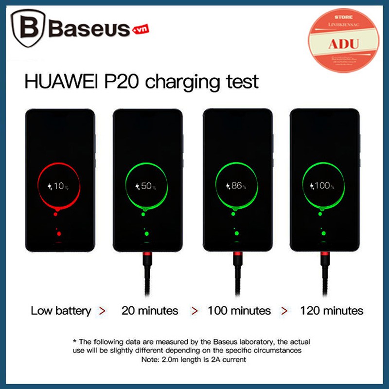 Cáp Sạc Nhanh Baseus Cafule Type C Chính Hãng Cho Samsung/ Huawei/ Lumia/Note (Sạc Nhanh Quick Charge 3.0,Siêu Bền)