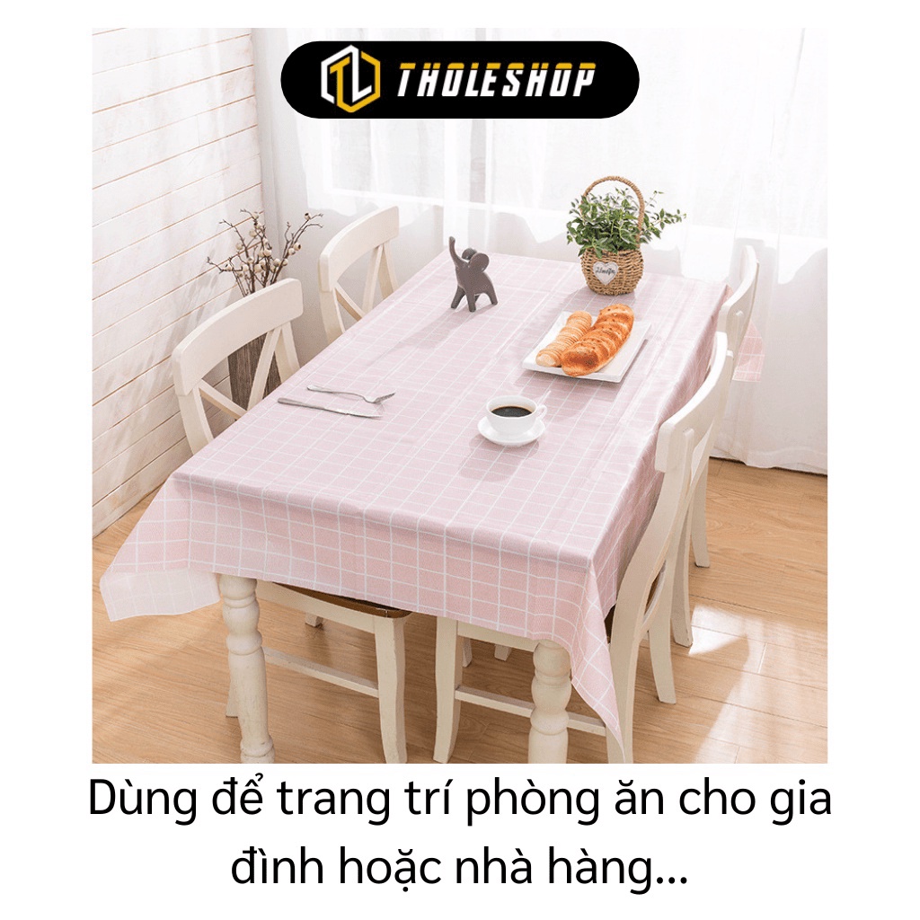 [SGD] Khăn Trải Bàn - Khăn Trải Bàn Kẻ Caro, Nhựa PVC Chống Thấm Nước, Trang Trí Bàn Ăn 9531