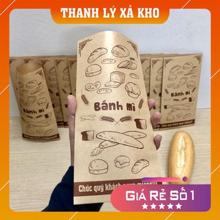 Combo 500 túi bánh mì 13x26cm giấy kraff siêu đẹp + tiêu chuẩn an toàn thực phẩm