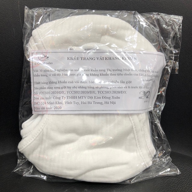 Khẩu trang cotton kháng khuẩn công nghệ Nhật Bản VINATEX005