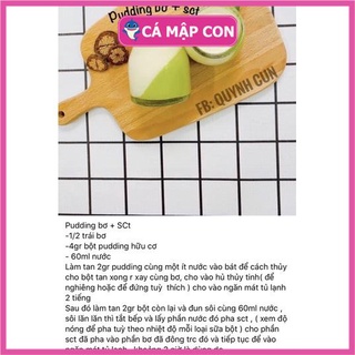 Bột Pudding hữu cơ RUF 40g làm pudding/thạch/bữa phụ cho bé .