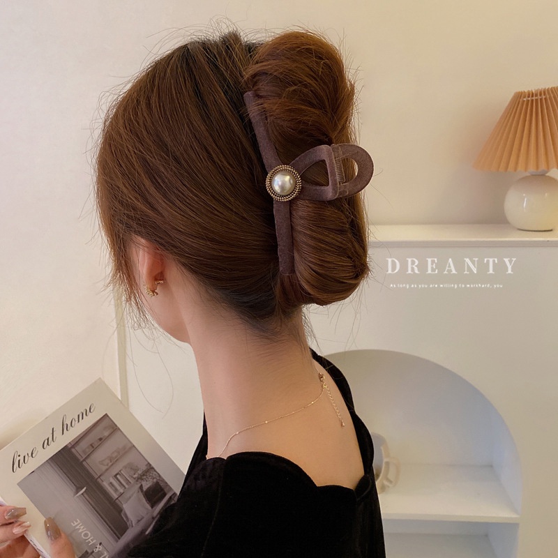 Kẹp Tóc Hình Cá Mập Đính Ngọc Trai Thời Trang Cao Cấp Cho Nữ