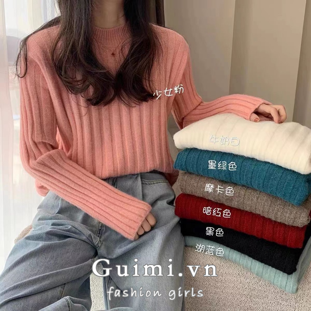 Áo sweater Dệt Kim Tay Dài Dáng Rộng Thiết Kế Mới Thời Trang Thu Đông Cho Phái Nữ