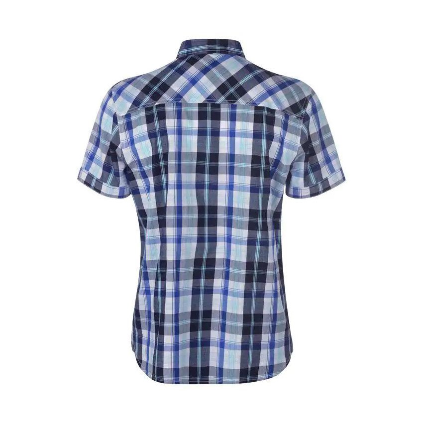 [ Size S ] Áo Sơ Mi Nam Ngắn Tay Lee Cooper Check Navy White