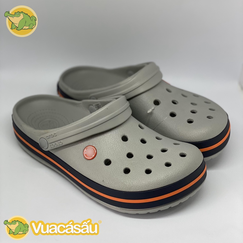 Dép CROCS CROCBAND Nam Nữ màu Grey, Form đẹp, Mềm Nhẹ và Êm Ái, Không mùi, chống trơn trượt  - Vua Cá Sấu