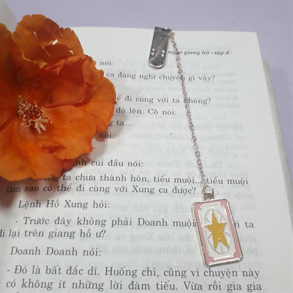 Bookmark Kẹp Sách Kim Loại Phối Charm Hình Cardcaptor - Mẫu 1