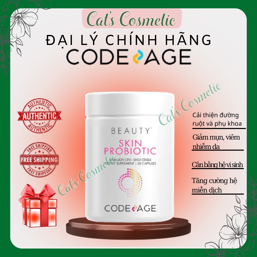 [Công Ty] Viên Lợi Khuẩn Codeage Skin Probiotic 60v