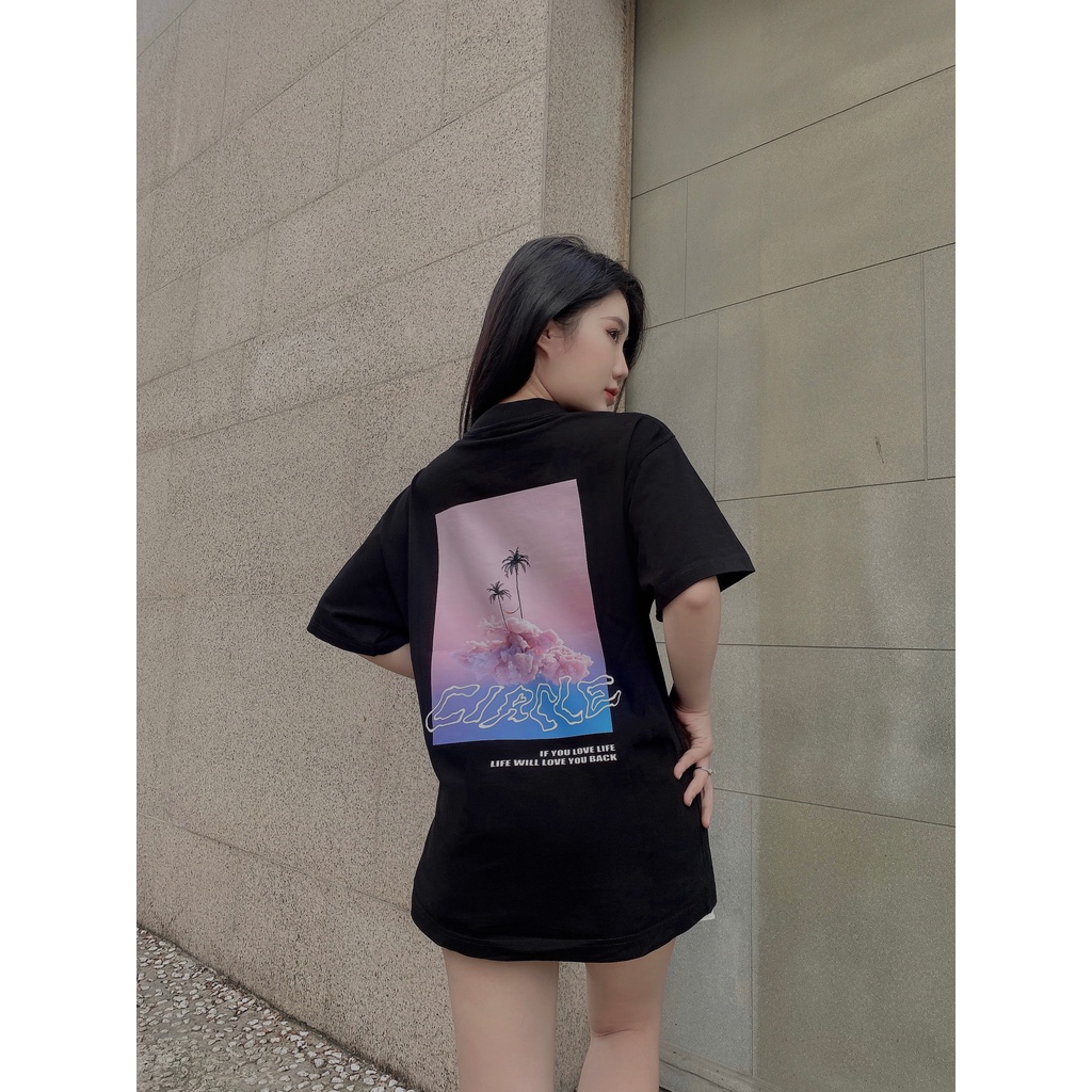 Áo thun Circle Pink Cloud- Màu đen- Tee CcC21_ Circle Clo