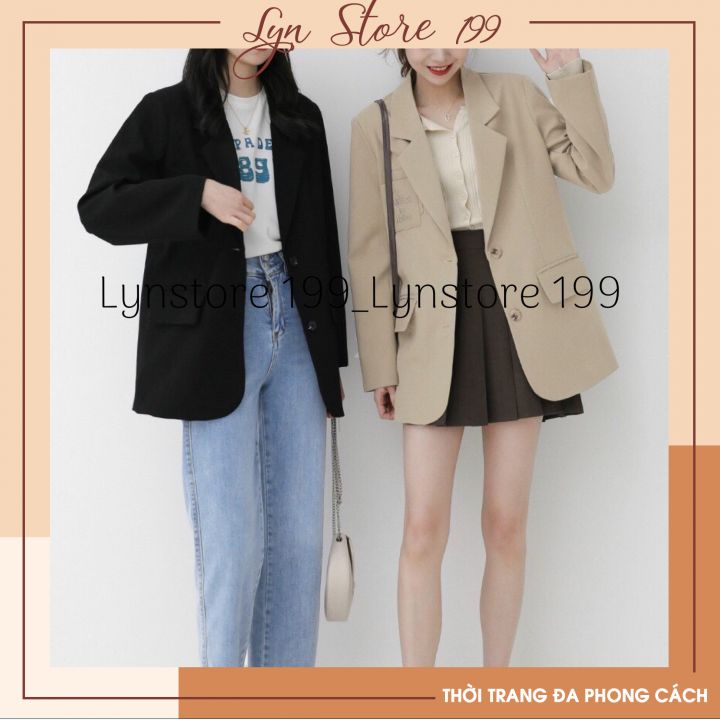 Áo blazer 2 lớp dài tay nhiều màu phong cách Hàn quốc Áo vest nữ khoác ngoài Mã A55