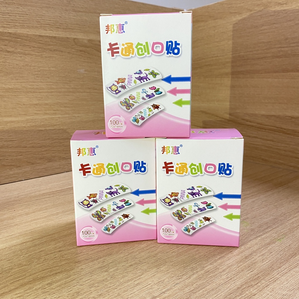 Hộp 100 Chiếc Băng Gâu Dễ Thương, Urgo Cute Bảo Vệ Vết Thương Cho Bé