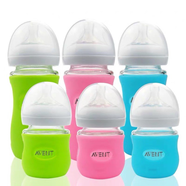 Vỏ Cao Su Bảo Vệ Bình Thủy Tinh Philips Avent 8oz/4oz Chống Rơi Vỡ