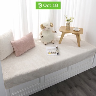 Thảm trải sàn Đệm Lót Ghế Ngồi Cửa Sổ Bằng Nhung Lông Cừu Dày Dặn Chống Trượt ghế lông cừu miếng lót ghế ngồi