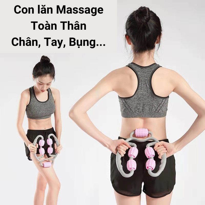Con lăn massage chân, con lăn mát xa giúp thon gọn bắp tay bắp đùi JUSTFIT STORE