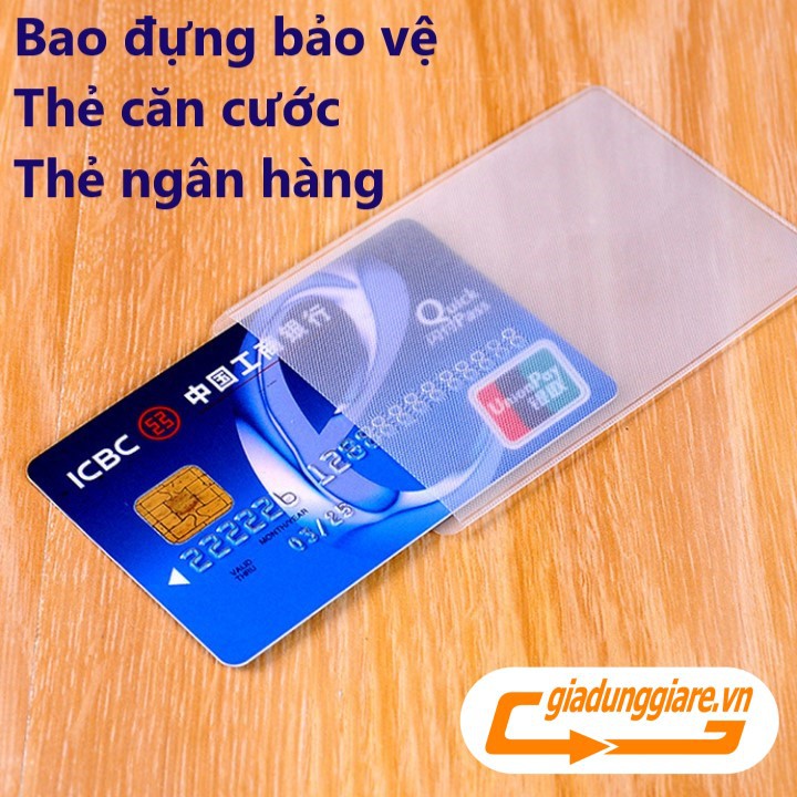 Set 10 Túi đựng thẻ căn cước công dân , bao đựng thẻ ngân hàng ATM , bằng lái xe chống chày xước , bay màu bảo vệ thẻ